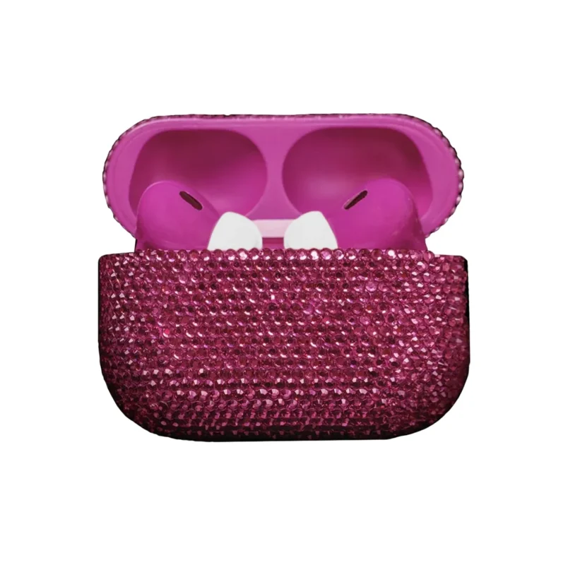 Gold AirPods Pro 3 by GoldPrivé — Rose Edition with refined rose-coloured Swarovski crystals