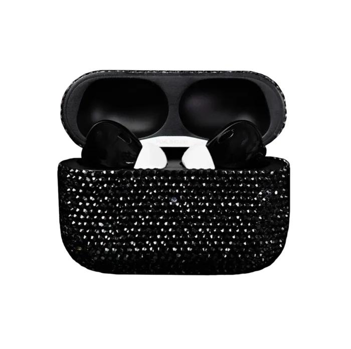 Jet Hematite Edition in Luxury Swarovski AirPods Pro 3