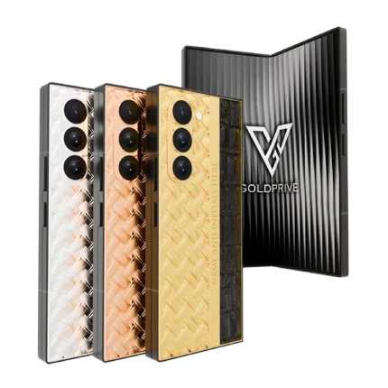 Knots & Leather Samsung Galaxy Fold7 in 24K Gold, Rose Gold & Platinum
