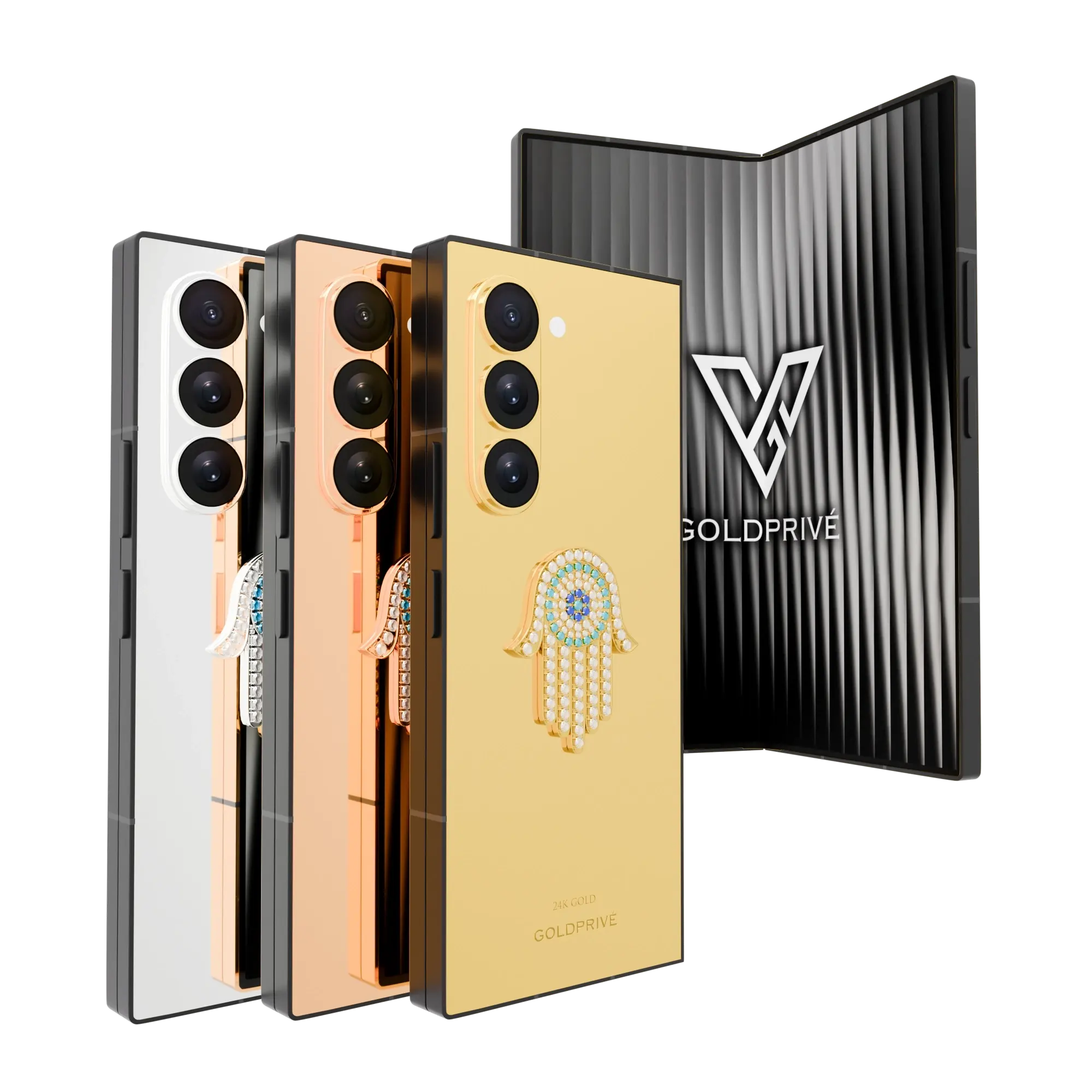 3n1_New (8) Hamsa Eye Amulet Samsung Galaxy Z Fold8 – 24K Gold, Rose Gold & Platinum