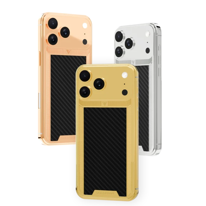 Carbon Royal Elite Gold iPhone 18 Pro & Pro Max in 24K Gold, Rose Gold, Platinum