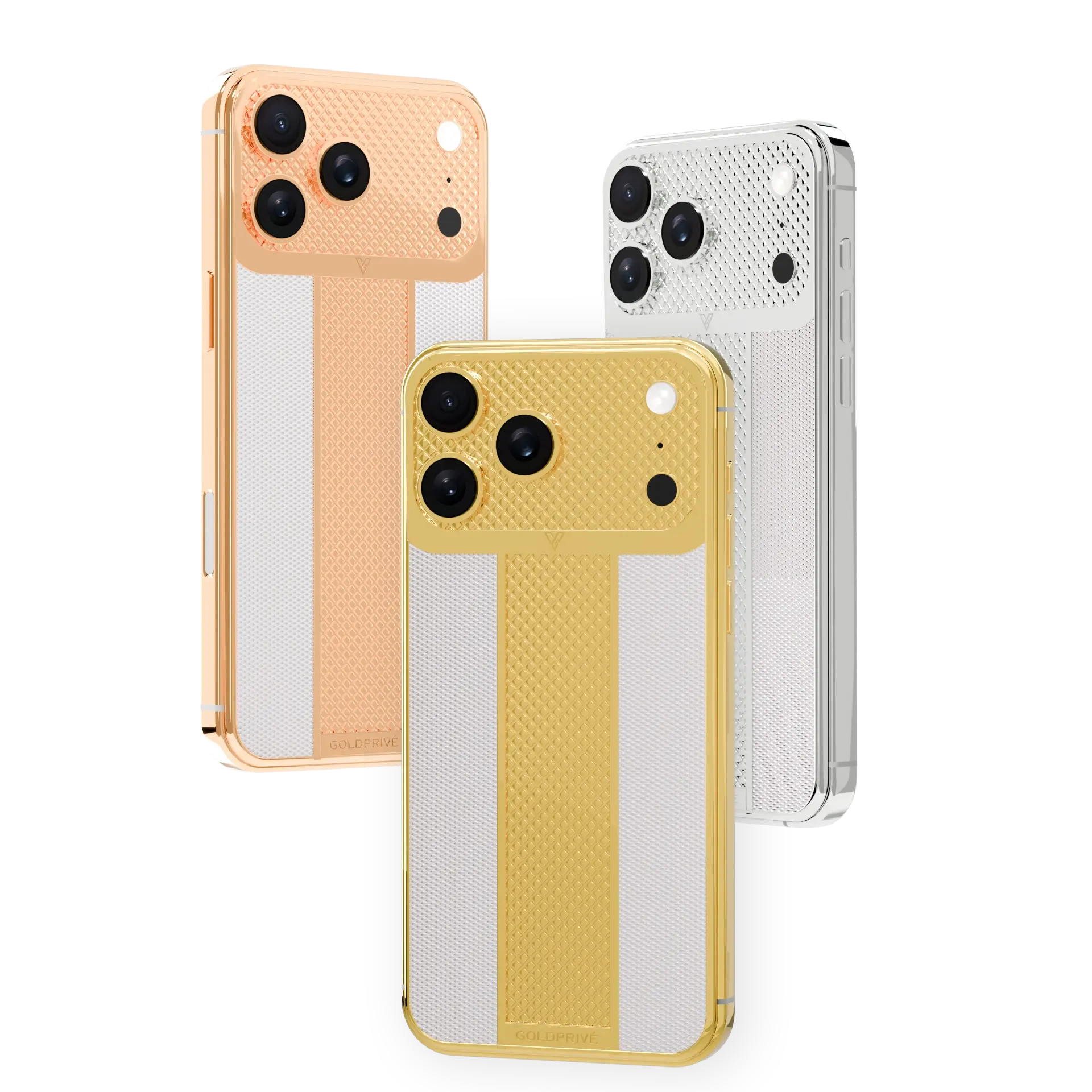 GoldPrivé Grandeur Gold 24K Gold iPhone 18 Pro Max, full view