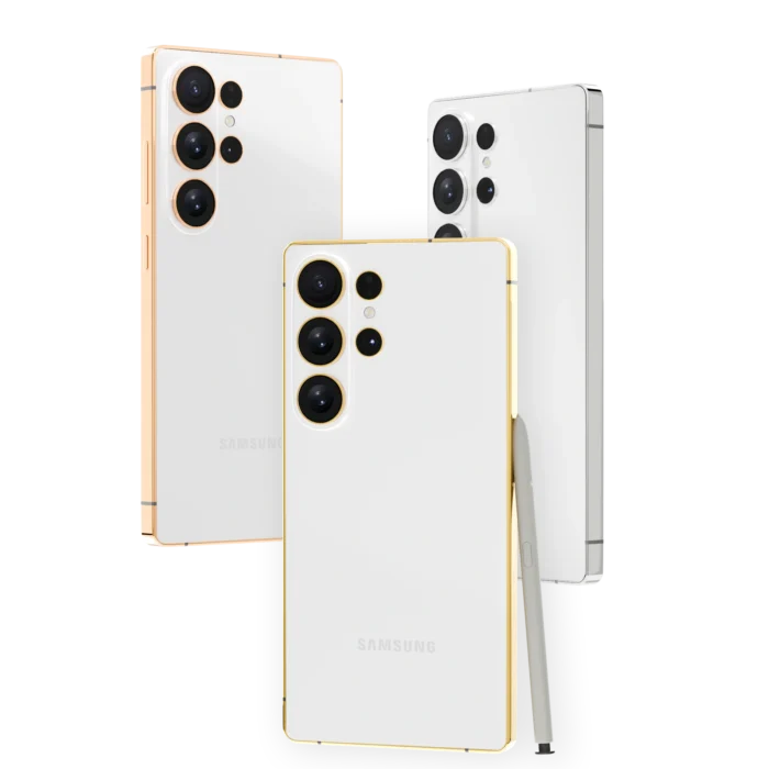 White Gold Samsung Galaxy S26 Ultra in 24K Gold, Rose Gold, Platinum