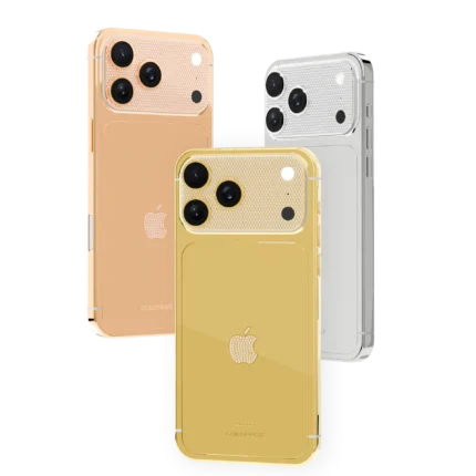 GoldPrivé Legacy Bold Gold iPhone 18 Pro Max with IconixEdge diamond-set Apple logo