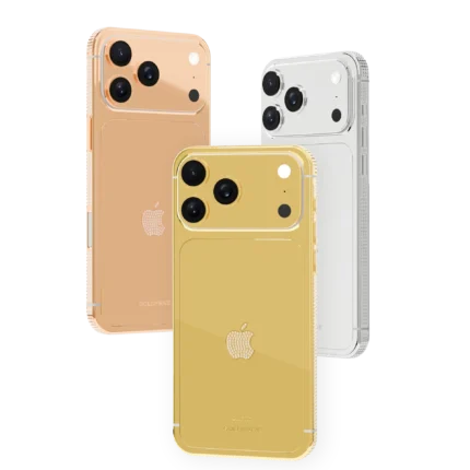 GoldPrivé Legacy Edge Gold iPhone 18 Pro Max with RimLume diamond frame edge