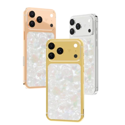 GoldPrivé Regal Gold iPhone 18 Pro Max with Majesty Link Mother of Pearl chain inlay