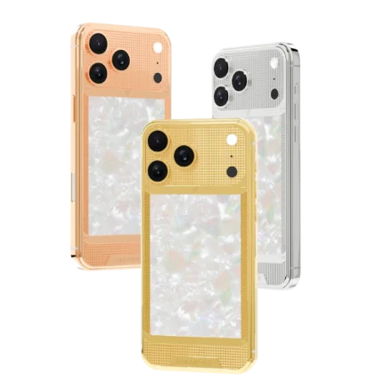 GoldPrivé Regal Victory Gold iPhone 18 Pro Max with Majesty Victory Mother of Pearl relief
