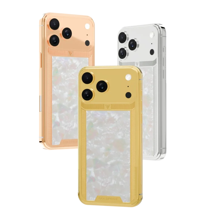 Grandeur Pearl Gold iPhone 18 Pro & Pro Max in 24K Gold, Rose Gold, Platinum
