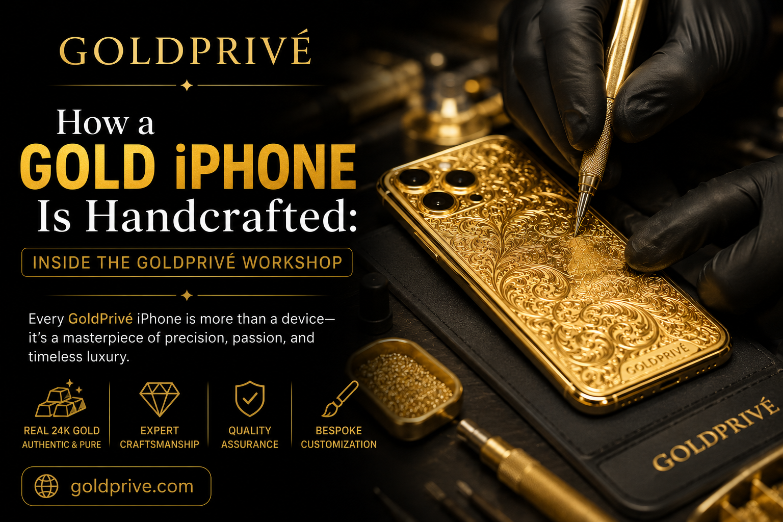 How a Gold iPhone Is Handcrafted: Inside the GoldPrivé Workshop for gold prive