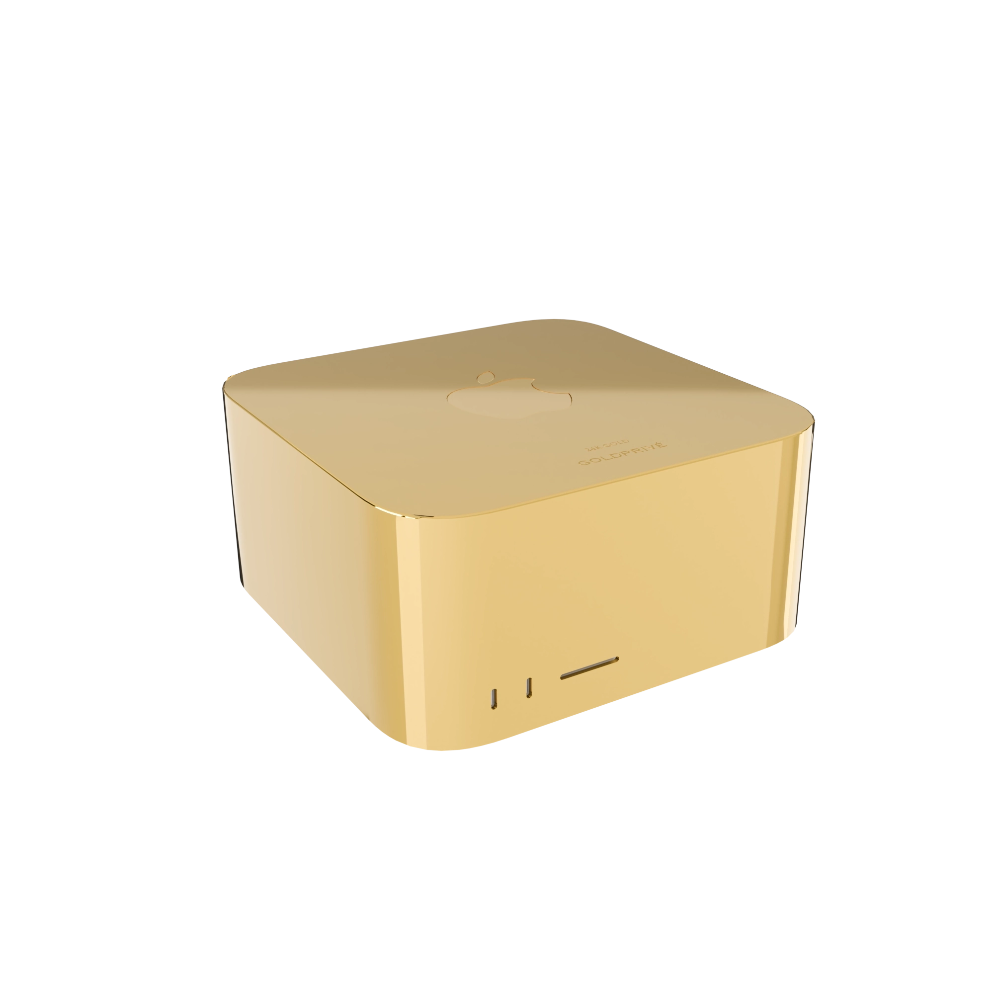 24K Gold Apple Mac Studio by GoldPrivé — luxury Gold Mac Studio hand-plated in 24K gold, rose gold or platinum