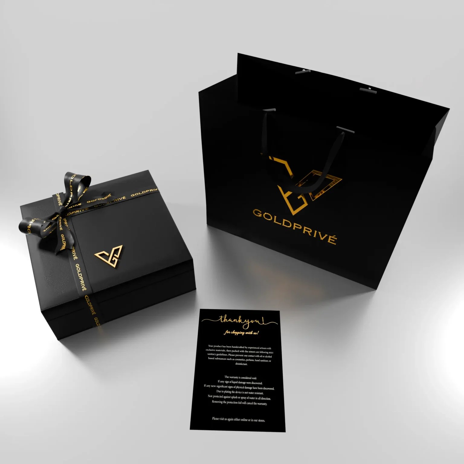 GoldPrivé leather presentation box for the Legacy Bold Gold iPhone 18 Pro Max