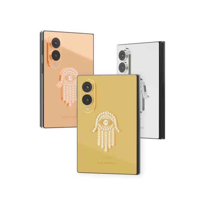 Seraphic Hamsa Blessing Samsung Galaxy Z Fold8 in 24K Gold, Rose Gold & Platinum