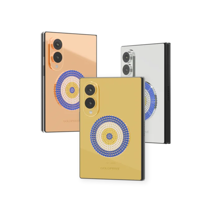 LuxEvil Charm Samsung Galaxy Z Fold8 in 24K Gold, Rose Gold & Platinum