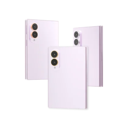 Lavender Samsung Galaxy Z Fold8 Gold Accents in three versions, its two camera lens rings plated in 24K Gold, Rose Gold and Platinum