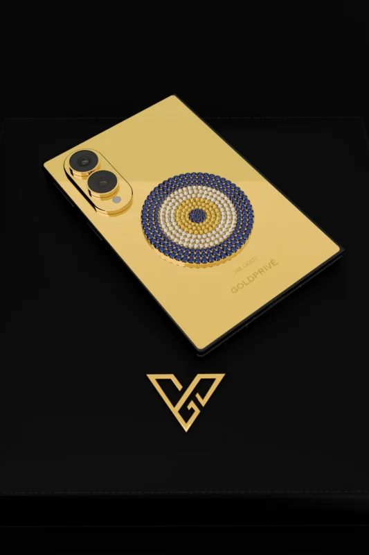 Evil Eye Samsung Galaxy Z Fold8 in 24K Gold, Rose Gold & Platinum by GoldPrivé