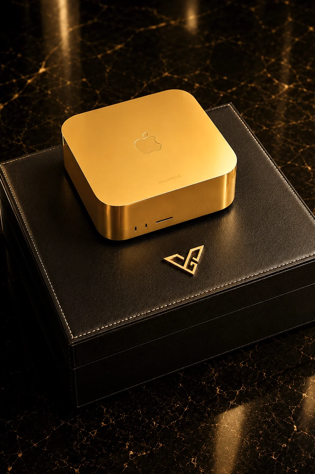 24K Gold Mac Studio by GoldPrivé — luxury gold Apple Mac Studio hand-finished in Dubai