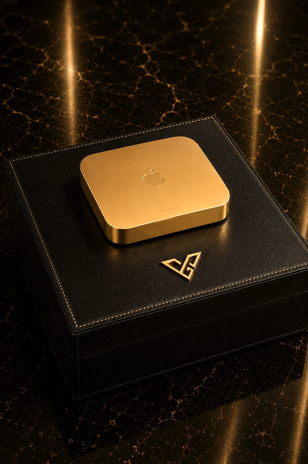 24K Gold Mac mini by GoldPrivé — luxury gold Apple Mac mini hand-finished in Dubai
