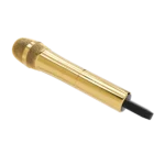 24K gold wireless microphone, angled view
