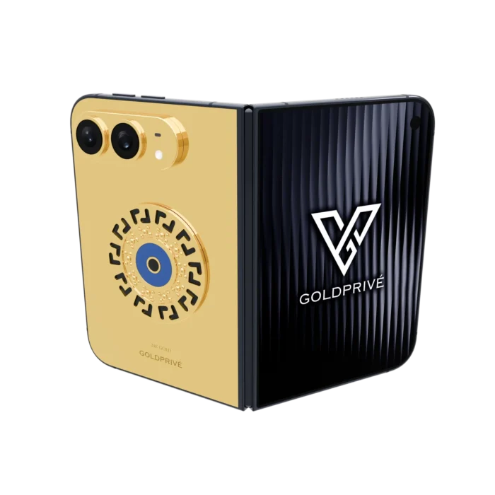 Meandros Blessing Eye Gold iPhone Duo in 24K Gold, Rose Gold, Platinum