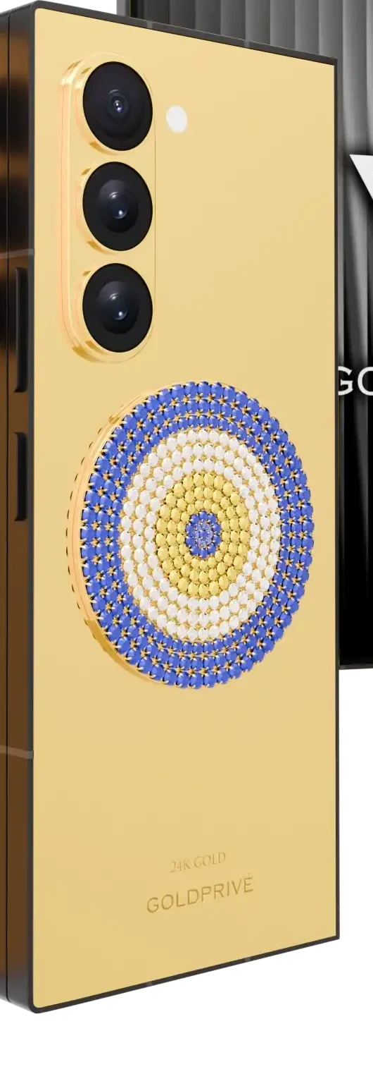 LuxEvil Charm Gold Samsung Galaxy Z Fold8 Ultra shown from another angle