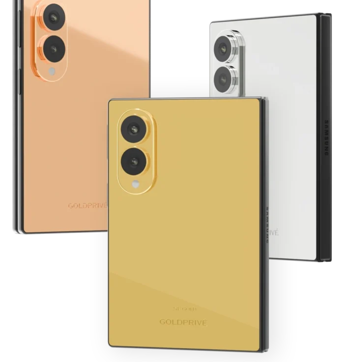 24K Gold Samsung Galaxy Z Fold8 by GoldPrivé in Rose Gold, 24K Gold and Platinum
